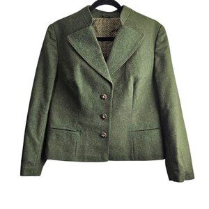 Loden braun Wien Austria Vintage Pure Wool Embroidered Blazer Coat